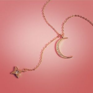Lili Clapse Rope the Moon Lariat Necklace